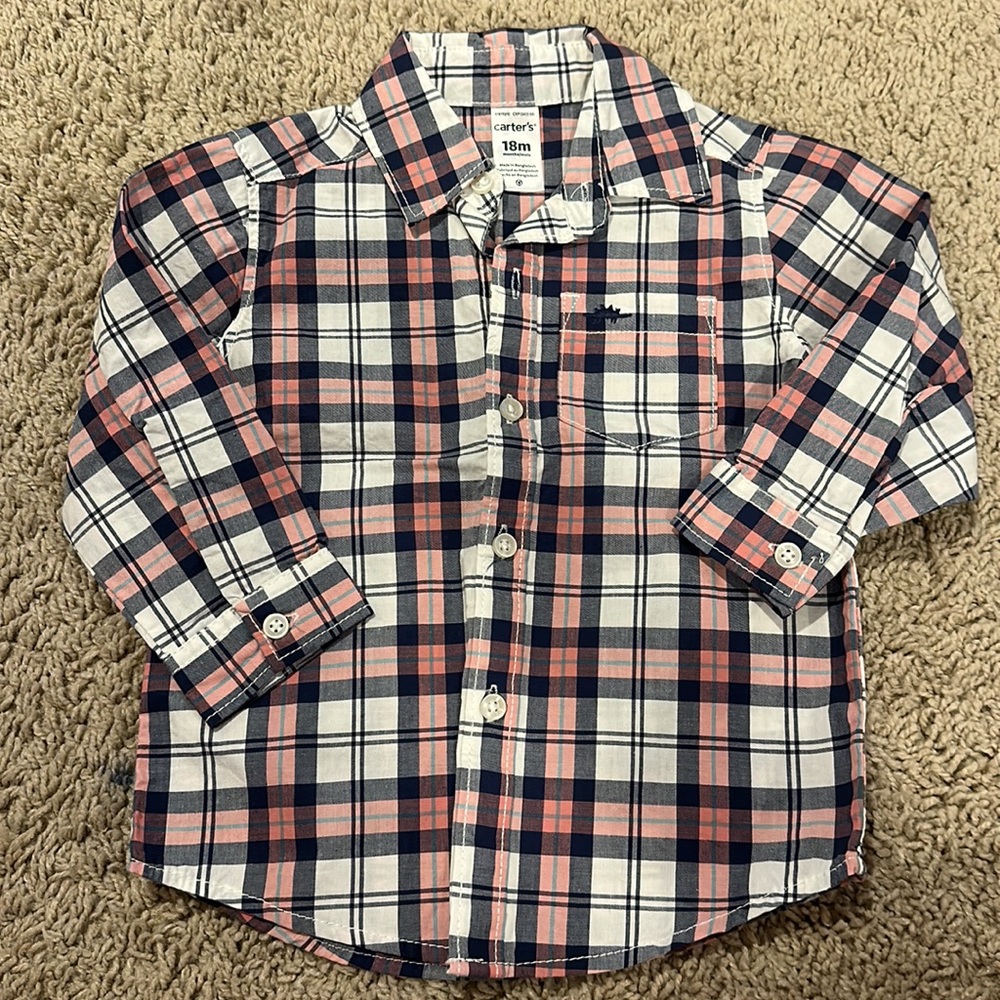 18 Month Boys Carter’s Button L/S Down Shirt